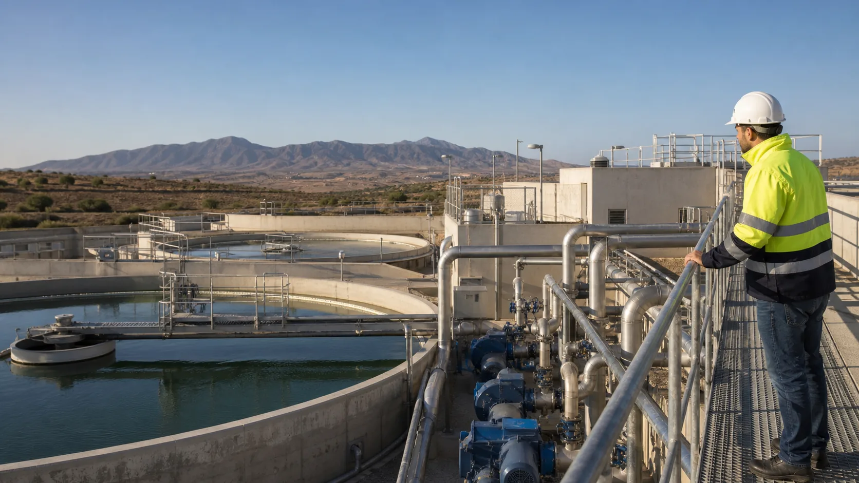 Instalación de tratamiento de agua y equipos de bombeo