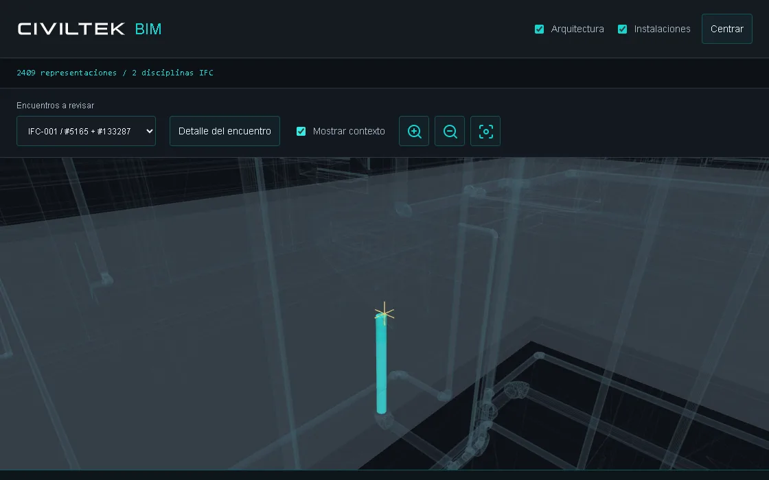 Vista de Coordinación BIM