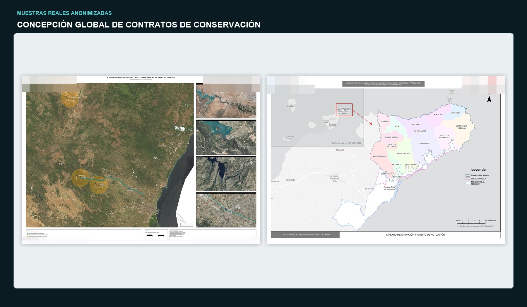 Concepción global anonimizada de dos contratos de conservación